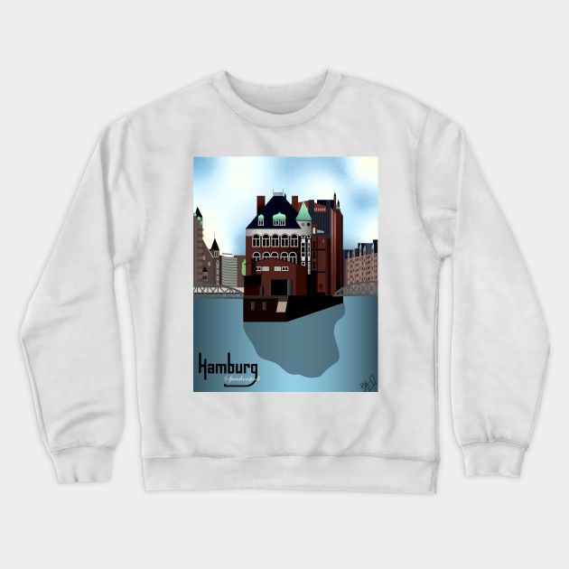 Hamburg Crewneck Sweatshirt by Racoart